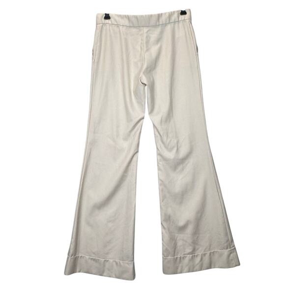 Stella McCartney Minimalist Wide Leg Ivory Wool Trousers Size 8 Quiet Luxury - Picture 2 of 10